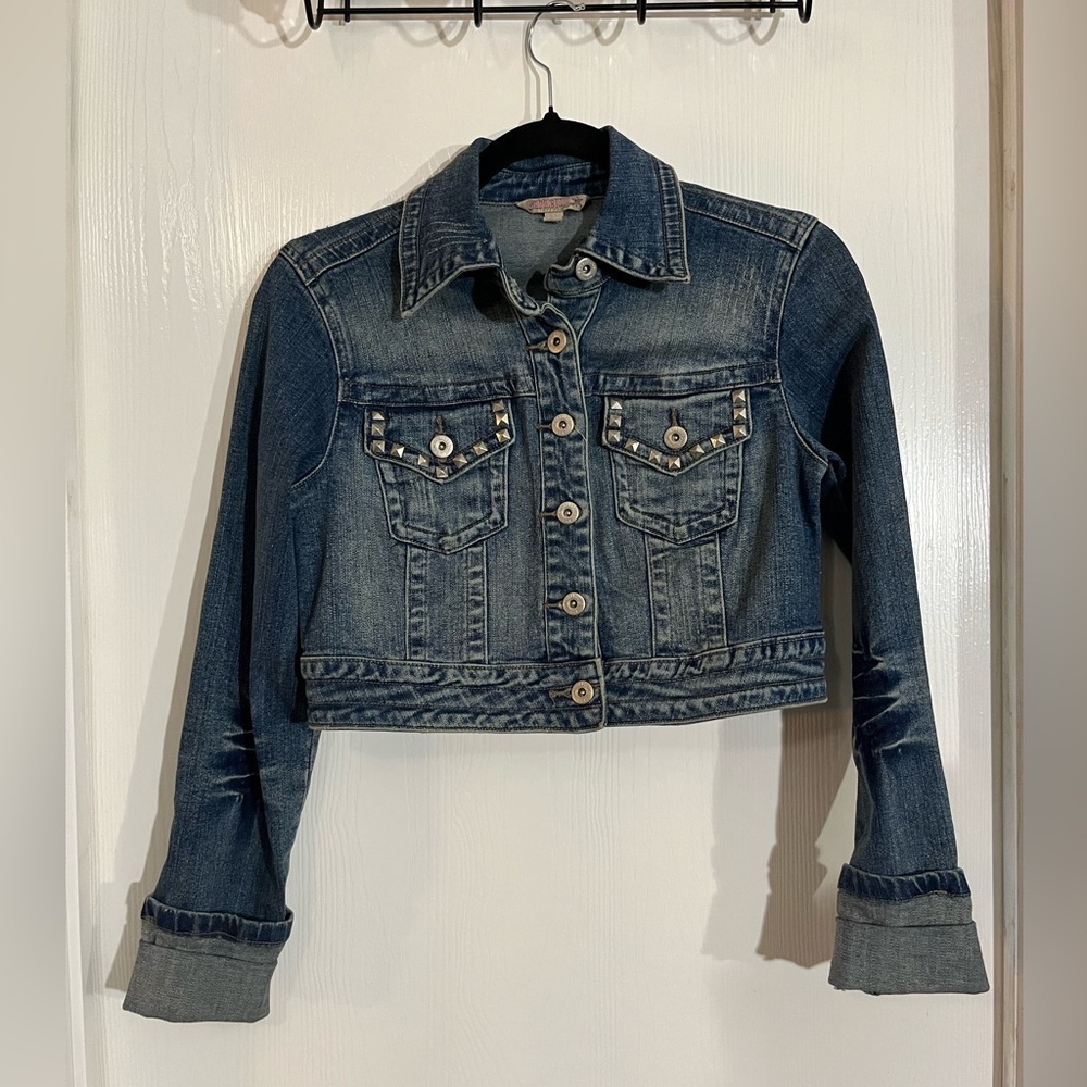 Bubblegum Cropped Denim Jacket